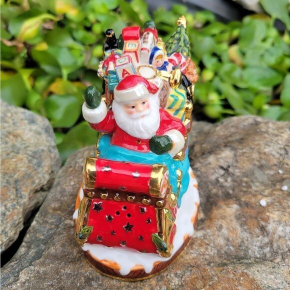 Santa Sleigh & Reindeer Salt & Pepper Shaker Christopher Radko - Picture 6 of 12